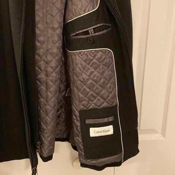 Calvin Klein Double Zipper Wool Lined Jacket size Large - Picture 7 of 11